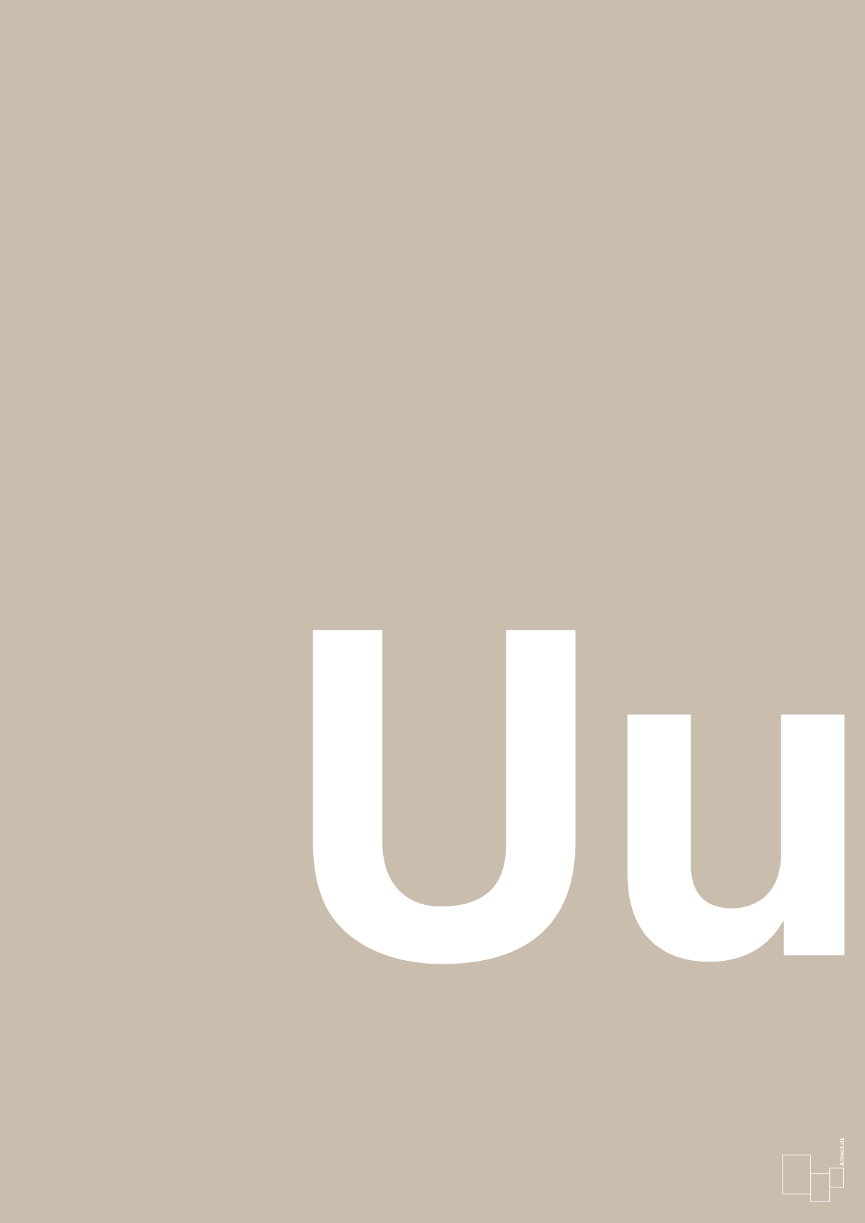 plakat: Bogstav Uu - creamy mushroom-Bogstaver-A1two3