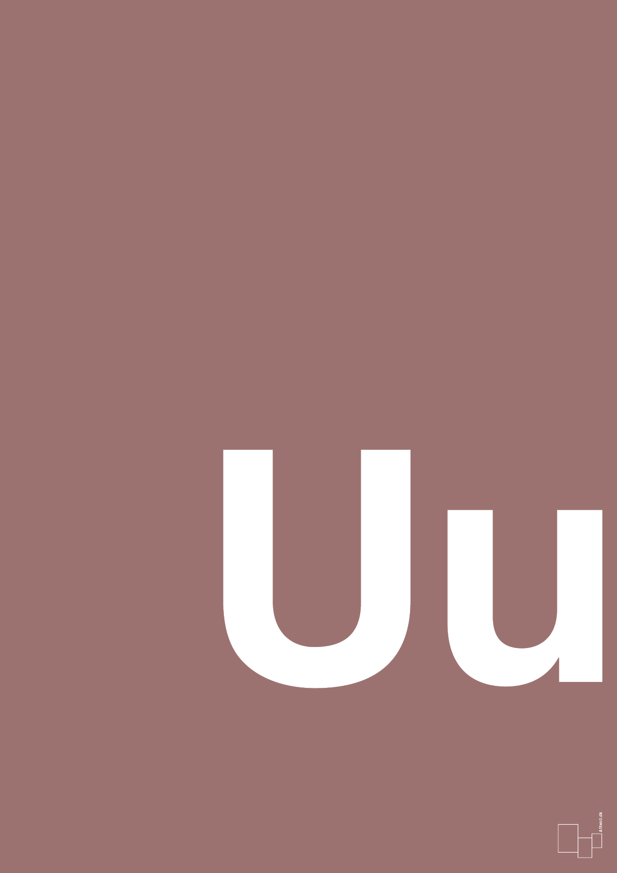 plakat: Bogstav Uu - plum-Bogstaver-A1two3