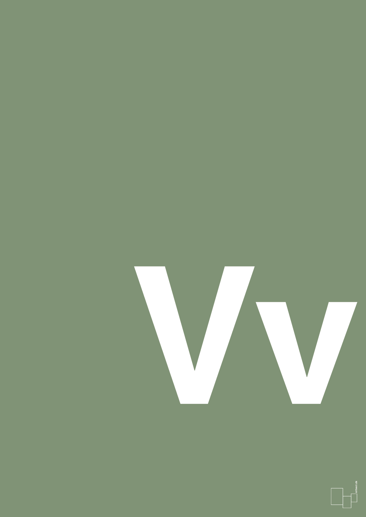 plakat: Bogstav Vv - jade-Bogstaver-A1two3