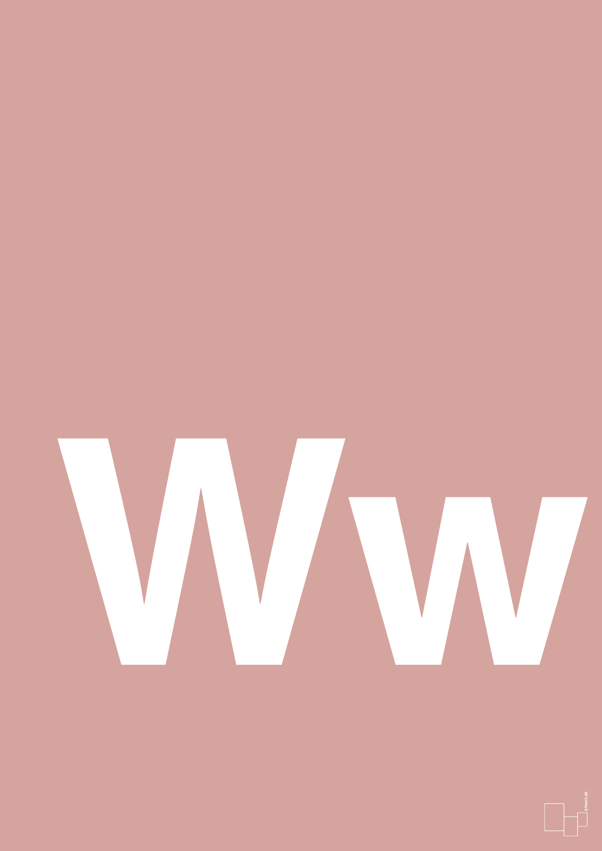 plakat: Bogstav Ww - bubble shell-Bogstaver-A1two3