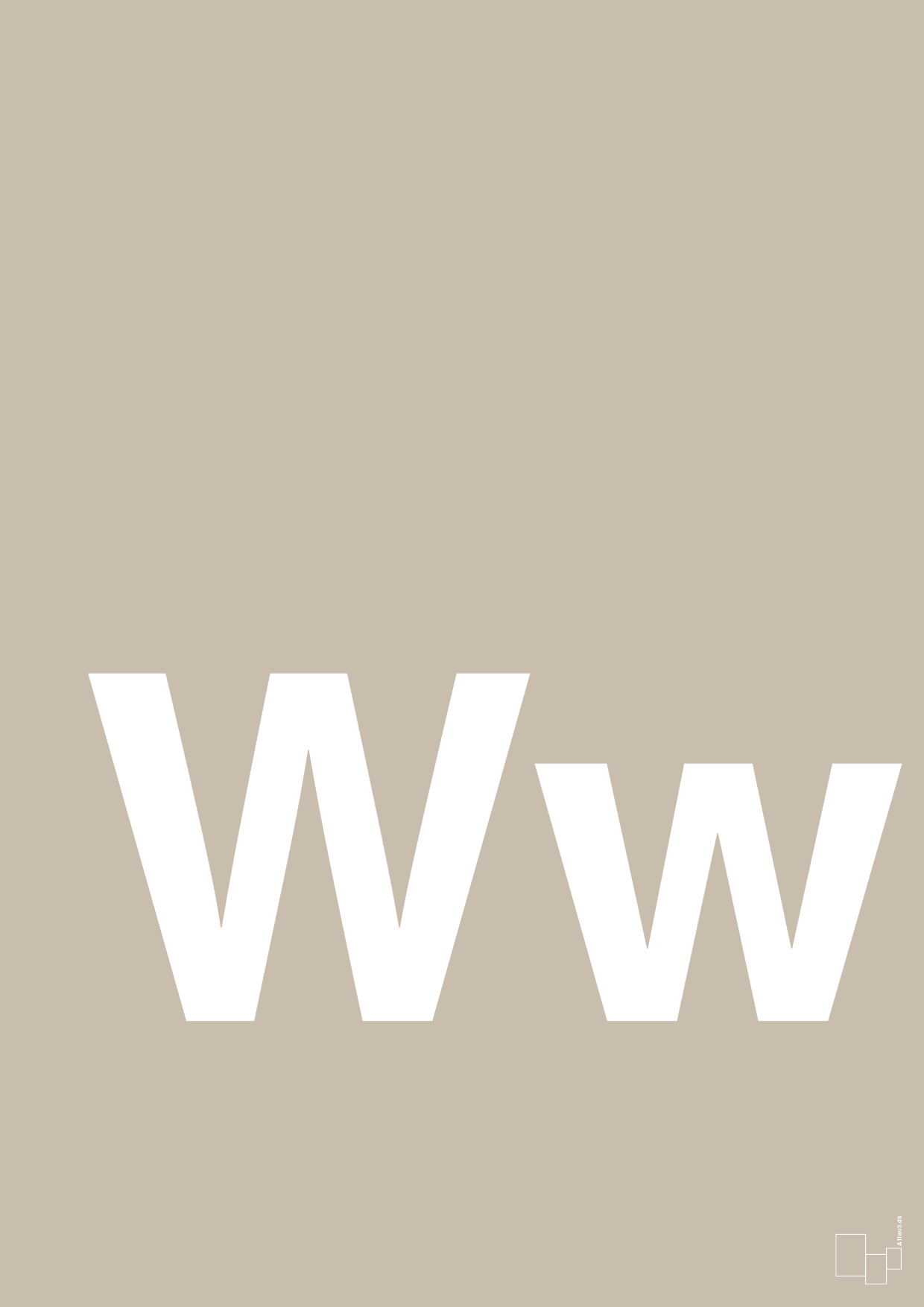 plakat: Bogstav Ww - creamy mushroom-Bogstaver-A1two3