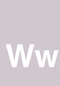 plakat: Bogstav Ww - dusty lilac-Bogstaver-A1two3