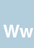plakat: Bogstav Ww - heavenly blue-Bogstaver-A1two3