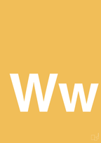 plakat: Bogstav Ww - honeycomb-Bogstaver-A1two3