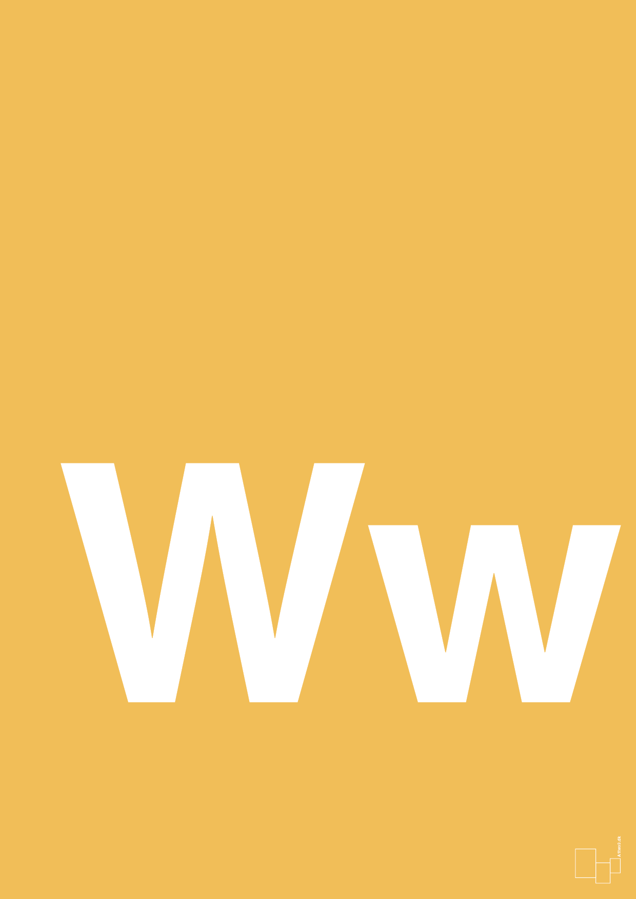 plakat: Bogstav Ww - honeycomb-Bogstaver-A1two3