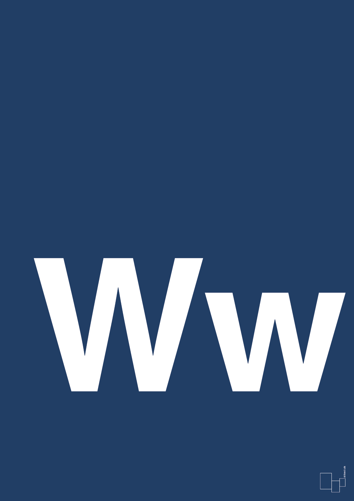 plakat: Bogstav Ww - lapis blue-Bogstaver-A1two3