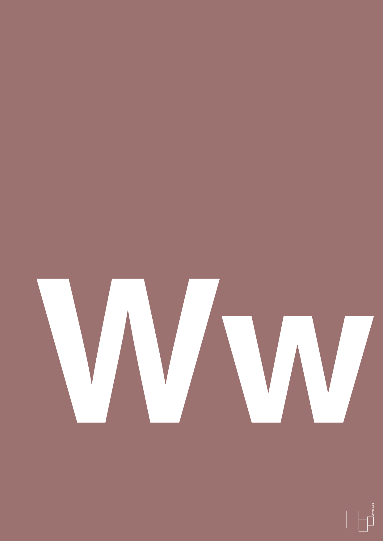 plakat: Bogstav Ww - plum-Bogstaver-A1two3