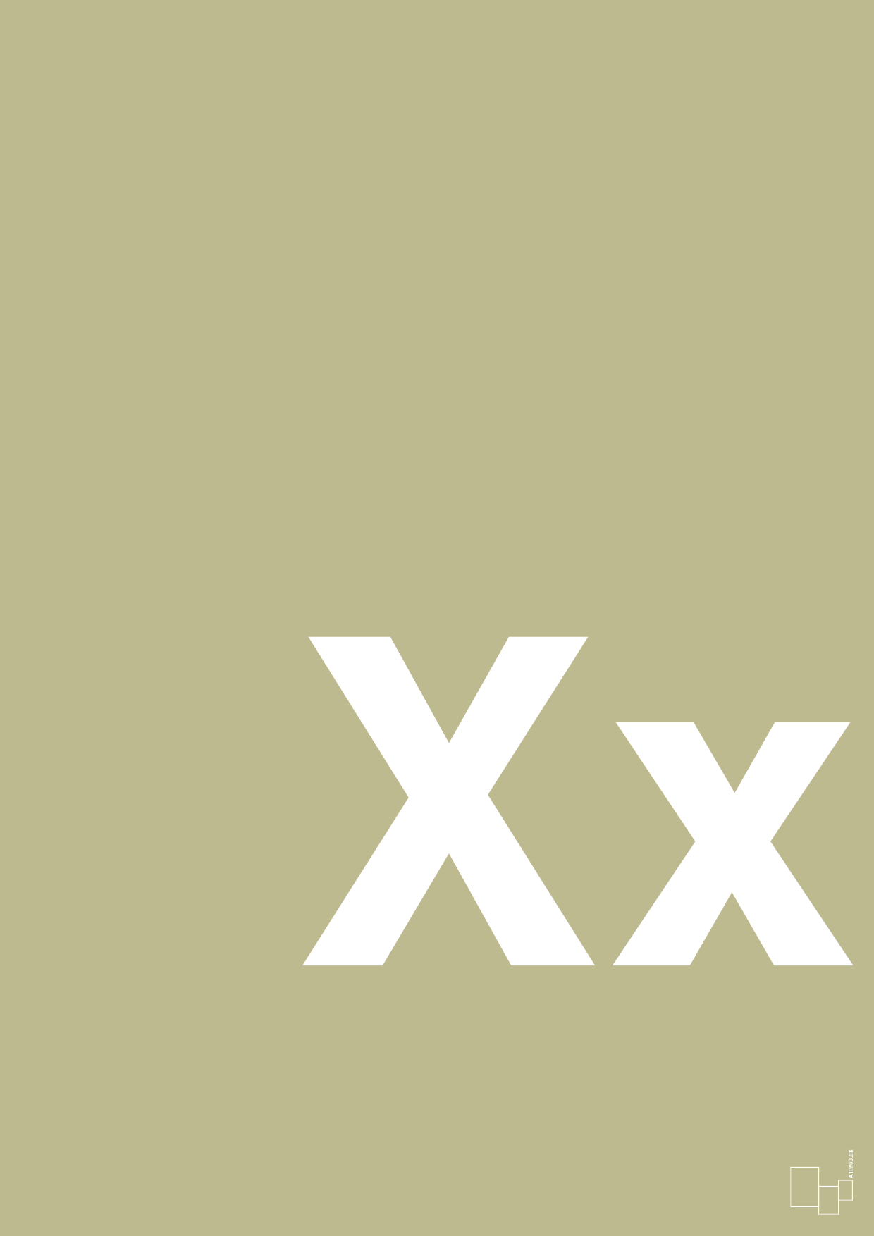 plakat: Bogstav Xx - back to nature-Bogstaver-A1two3