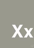 plakat: Bogstav Xx - battleship gray-Bogstaver-A1two3