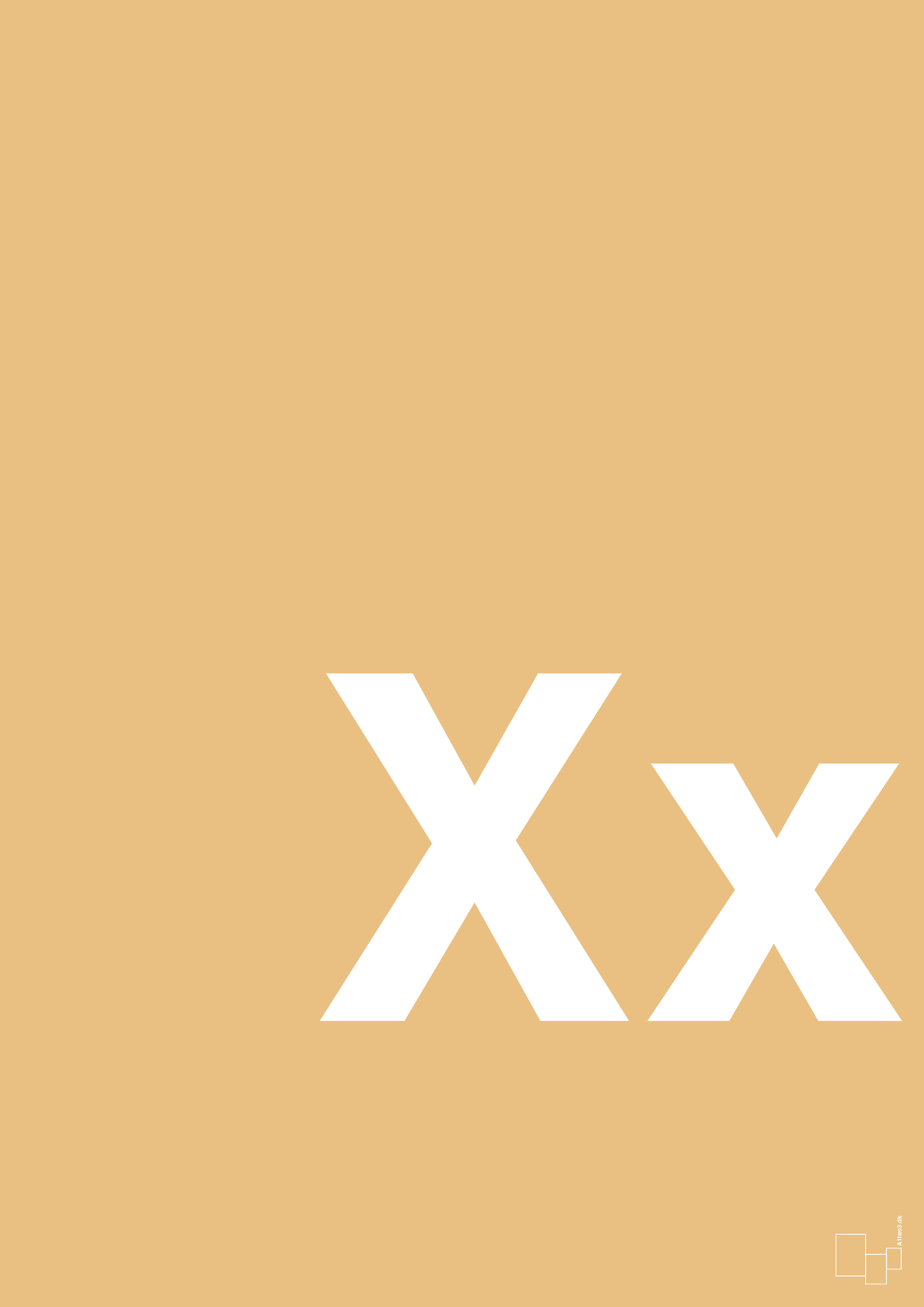 plakat: Bogstav Xx - charismatic-Bogstaver-A1two3
