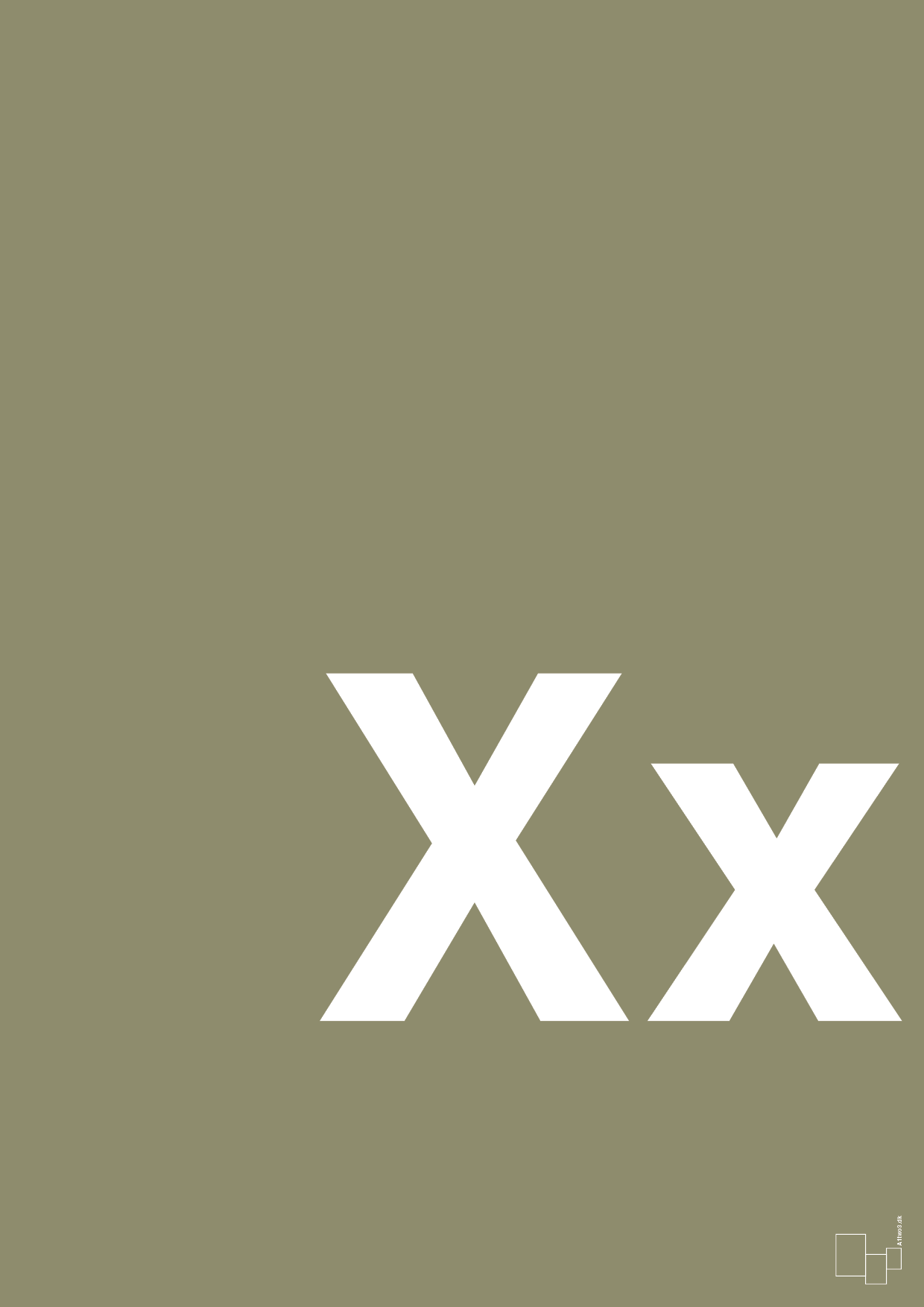 plakat: Bogstav Xx - misty forrest-Bogstaver-A1two3