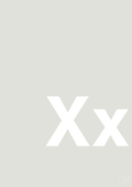 plakat: Bogstav Xx - painters white-Bogstaver-A1two3