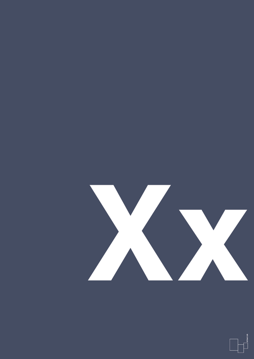 Bogstav Xx - petrol-Bogstaver-A1two3