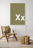 plakat: Bogstav Xx - light drizzle-Bogstaver-A1two3