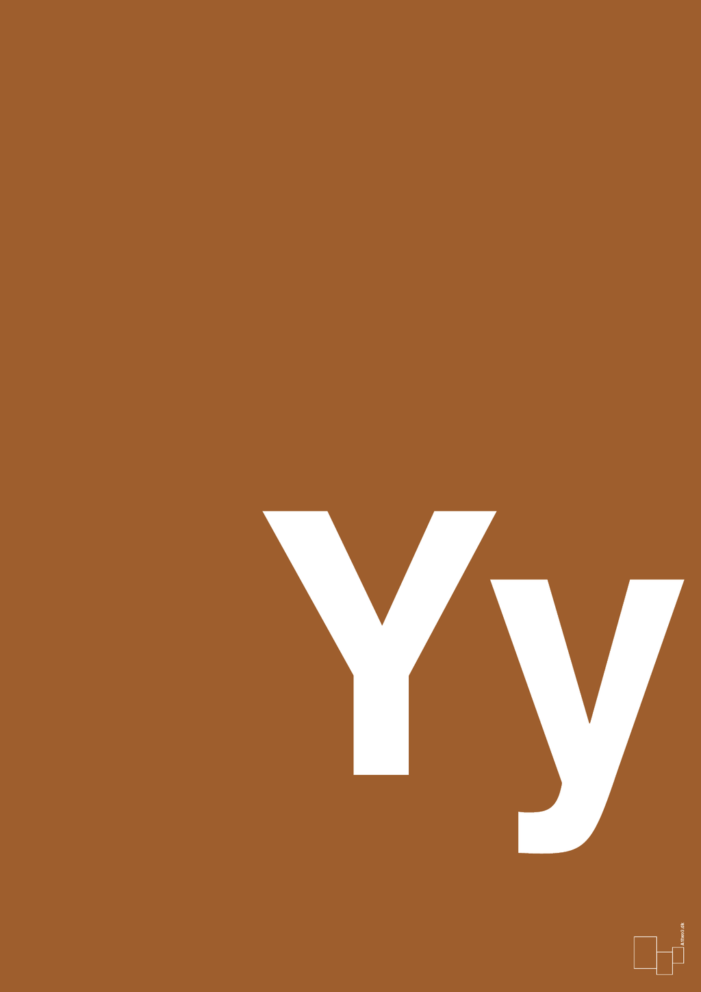 plakat: Bogstav Yy - cognac-Bogstaver-A1two3