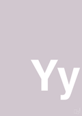 plakat: Bogstav Yy - dusty lilac-Bogstaver-A1two3