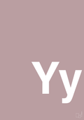 plakat: Bogstav Yy - light rose-Bogstaver-A1two3