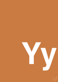 plakat: Bogstav Yy - rumba orange-Bogstaver-A1two3