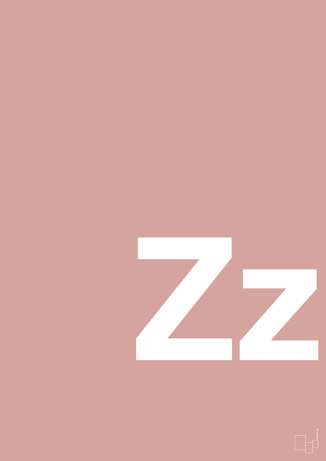 plakat: Bogstav Zz - bubble shell-Bogstaver-A1two3
