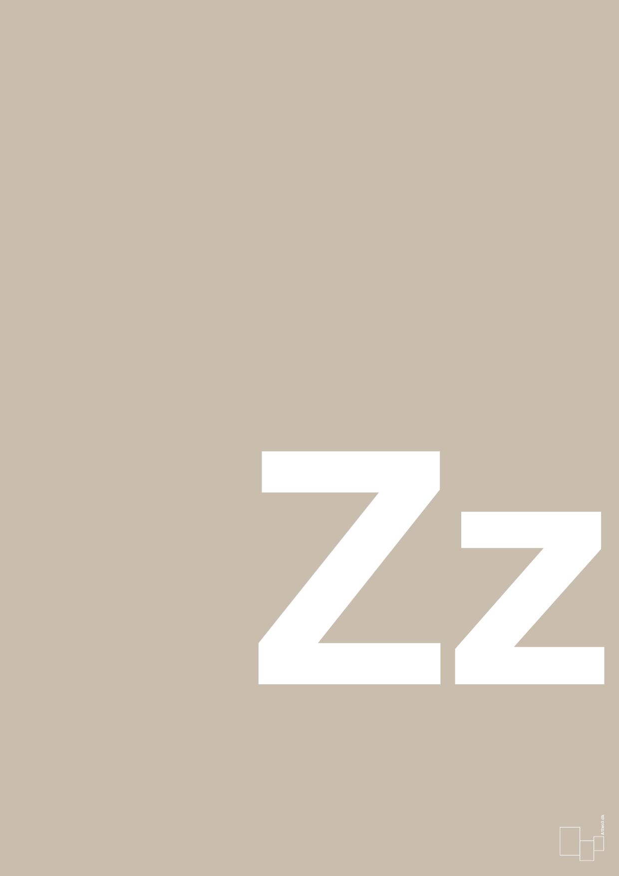 plakat: Bogstav Zz - creamy mushroom-Bogstaver-A1two3