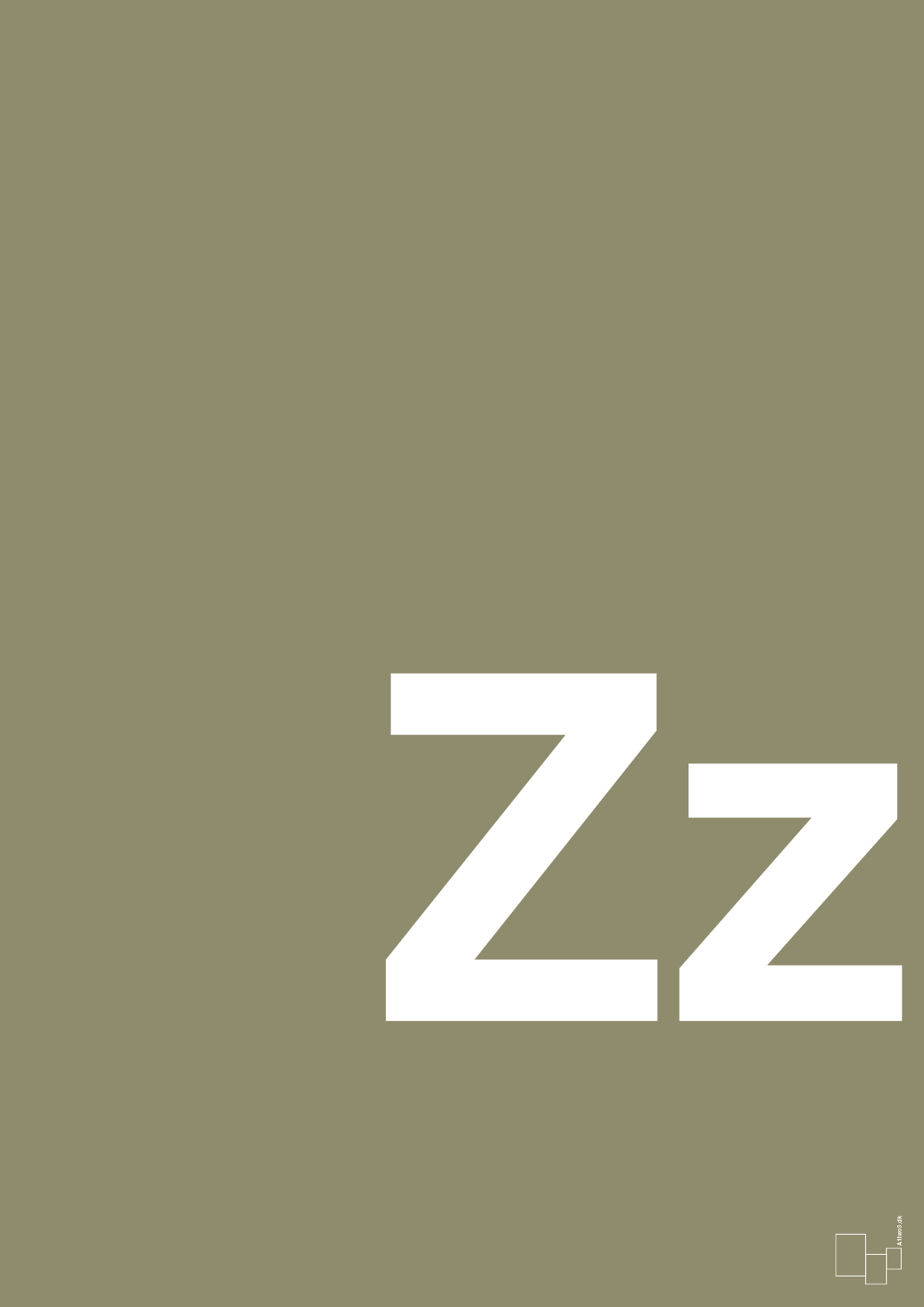 plakat: Bogstav Zz - misty forrest-Bogstaver-A1two3