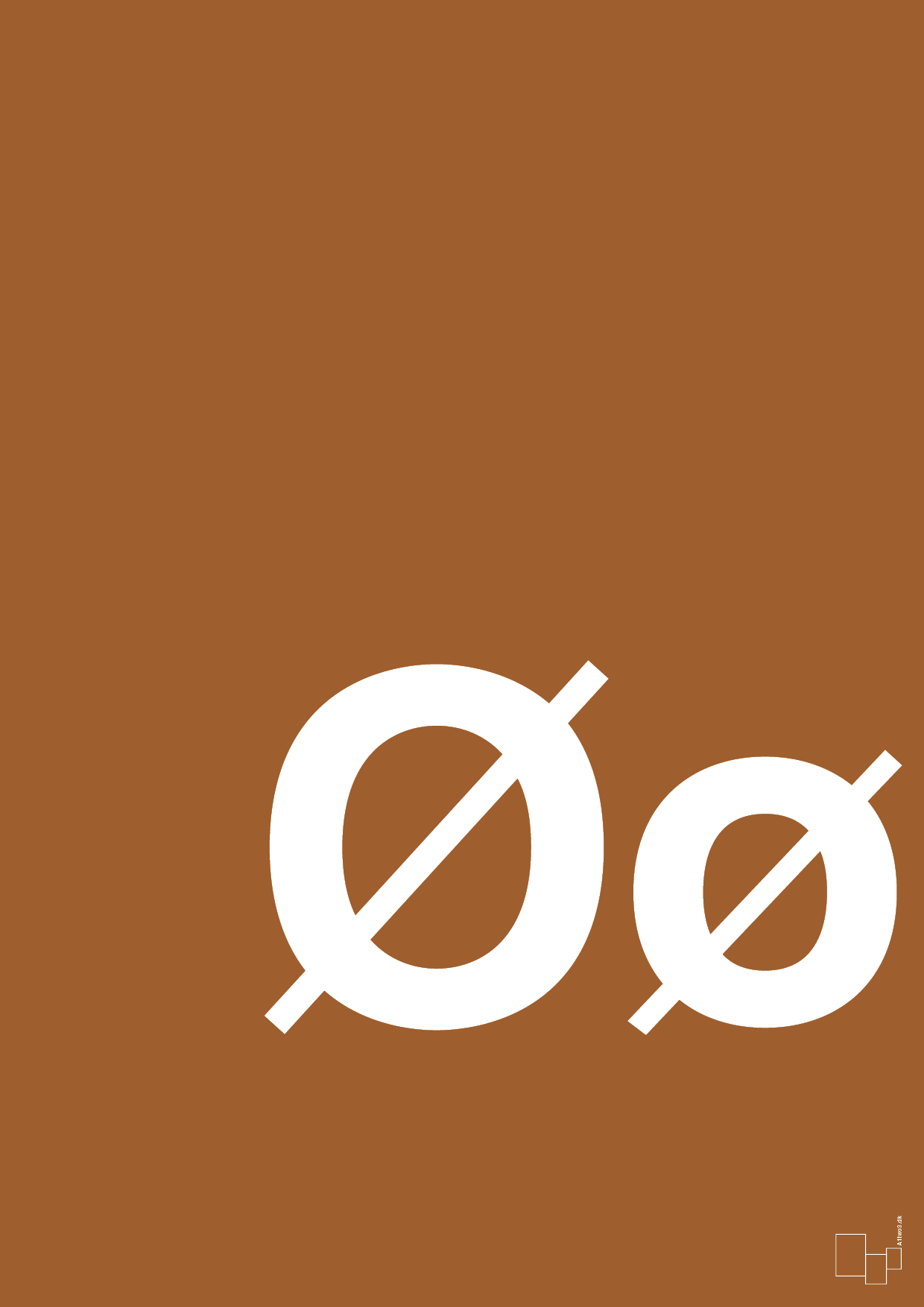 plakat: Bogstav Øø - cognac-Bogstaver-A1two3