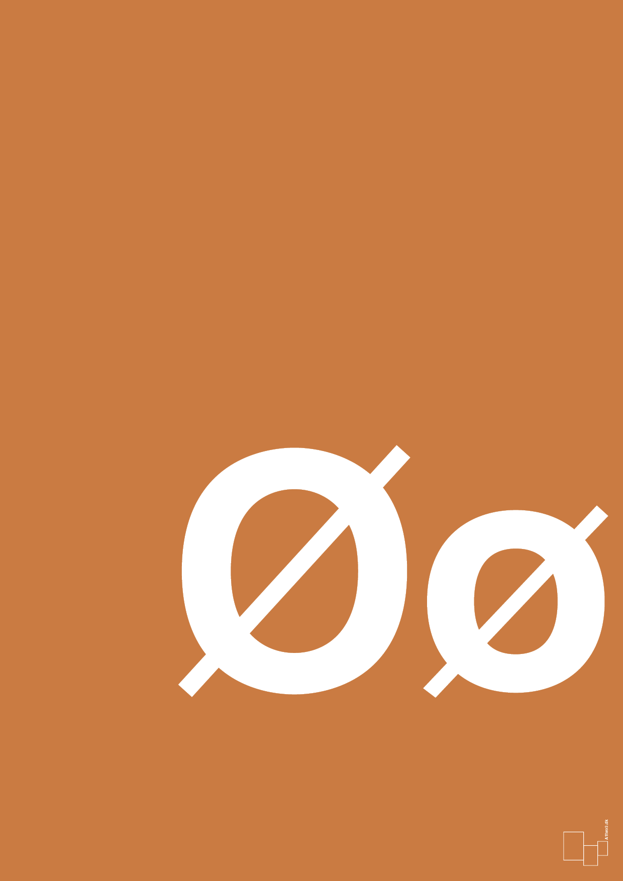 plakat: Bogstav Øø - rumba orange-Bogstaver-A1two3