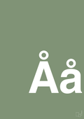 plakat: Bogstav Åå - jade-Bogstaver-A1two3