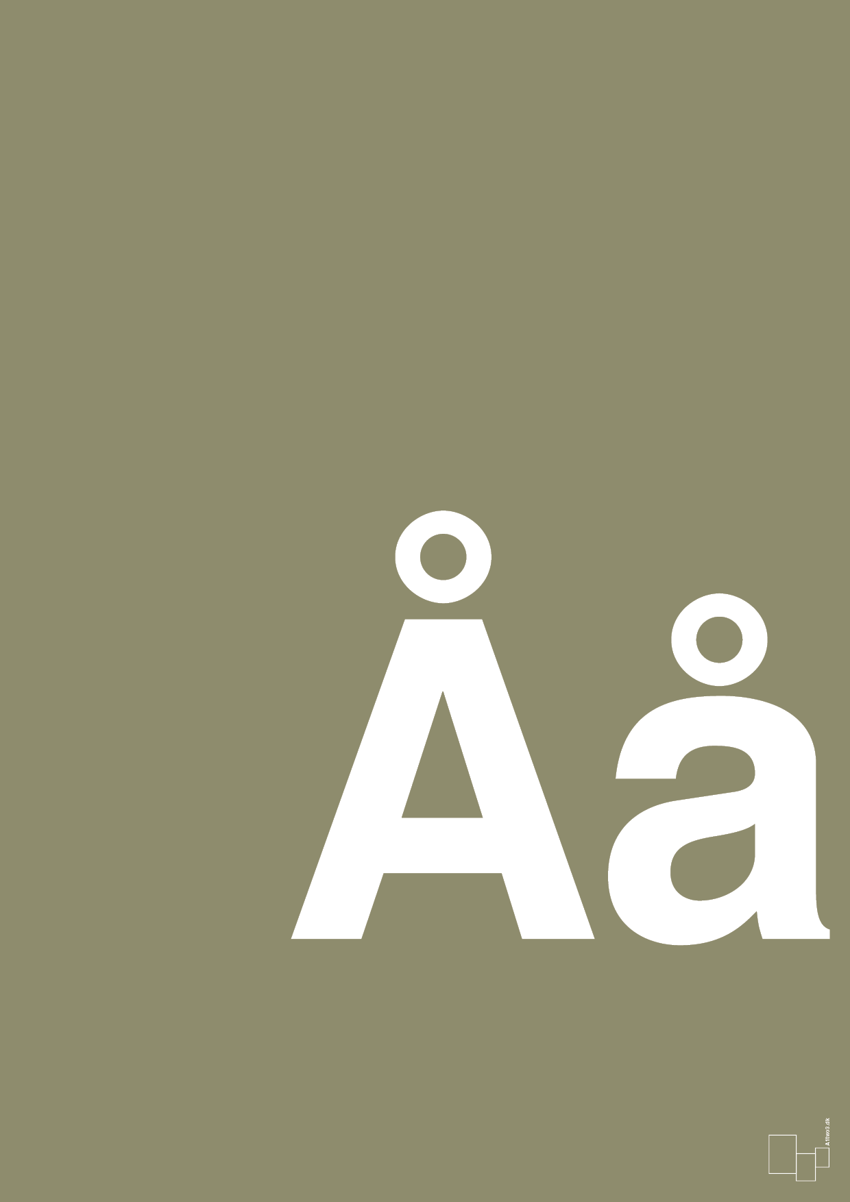 plakat: Bogstav Åå - misty forrest-Bogstaver-A1two3