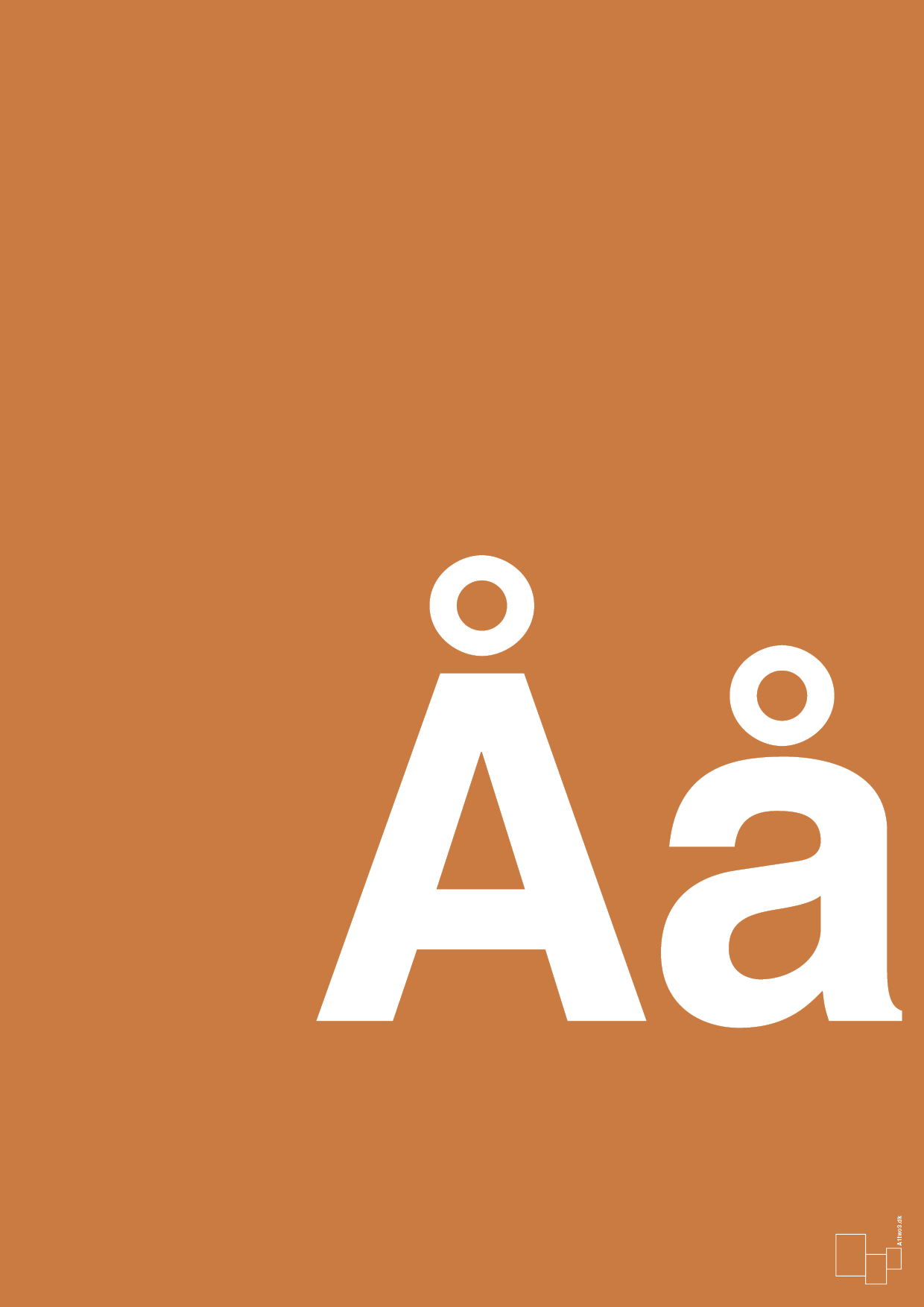 plakat: Bogstav Åå - rumba orange-Bogstaver-A1two3