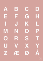 plakat: alfabet med store bogstaver - bubble shell-Bogstaver-A1two3