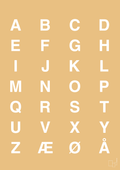 plakat: alfabet med store bogstaver - charismatic-Bogstaver-A1two3