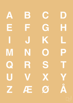 plakat: alfabet med store bogstaver - charismatic-Bogstaver-A1two3