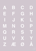 plakat: alfabet med store bogstaver - dusty lilac-Bogstaver-A1two3