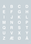 plakat: alfabet med store bogstaver - light drizzle-Bogstaver-A1two3
