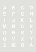 plakat: alfabet med store bogstaver - painters white-Bogstaver-A1two3