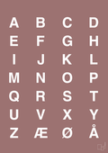 plakat: alfabet med store bogstaver - plum-Bogstaver-A1two3