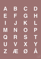plakat: alfabet med store bogstaver - plum-Bogstaver-A1two3