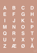 plakat: alfabet med store bogstaver - powder-Bogstaver-A1two3