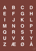 plakat: alfabet med store bogstaver - red pepper-Bogstaver-A1two3