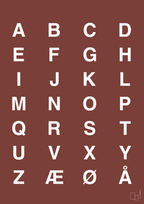 plakat: alfabet med store bogstaver - red pepper-Bogstaver-A1two3