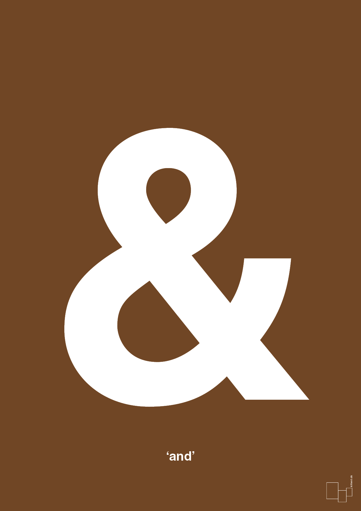 plakat: and - dark brown-Tegn-A1two3