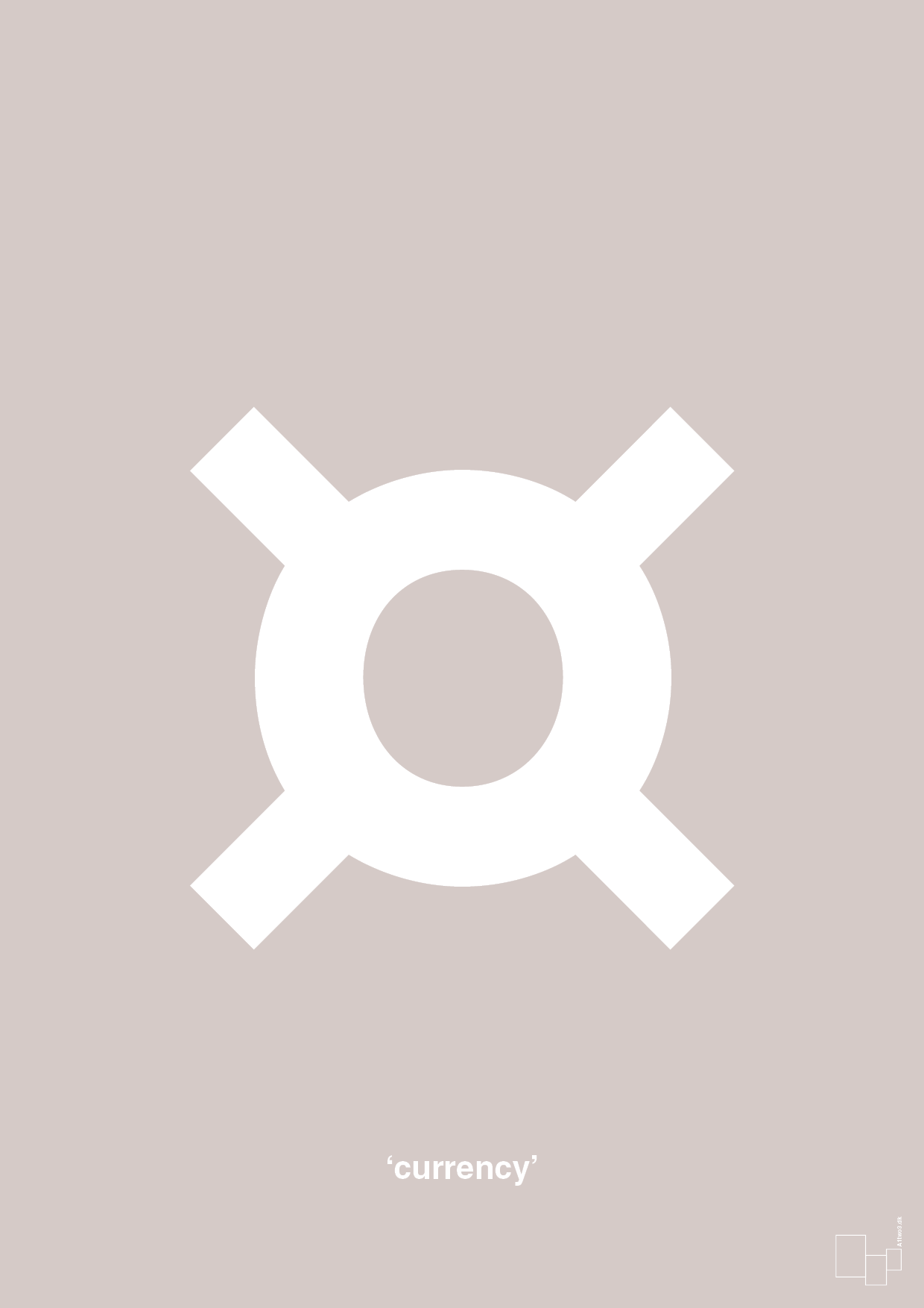 plakat: currency - broken beige-Tegn-A1two3