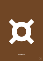 plakat: currency - dark brown-Tegn-A1two3
