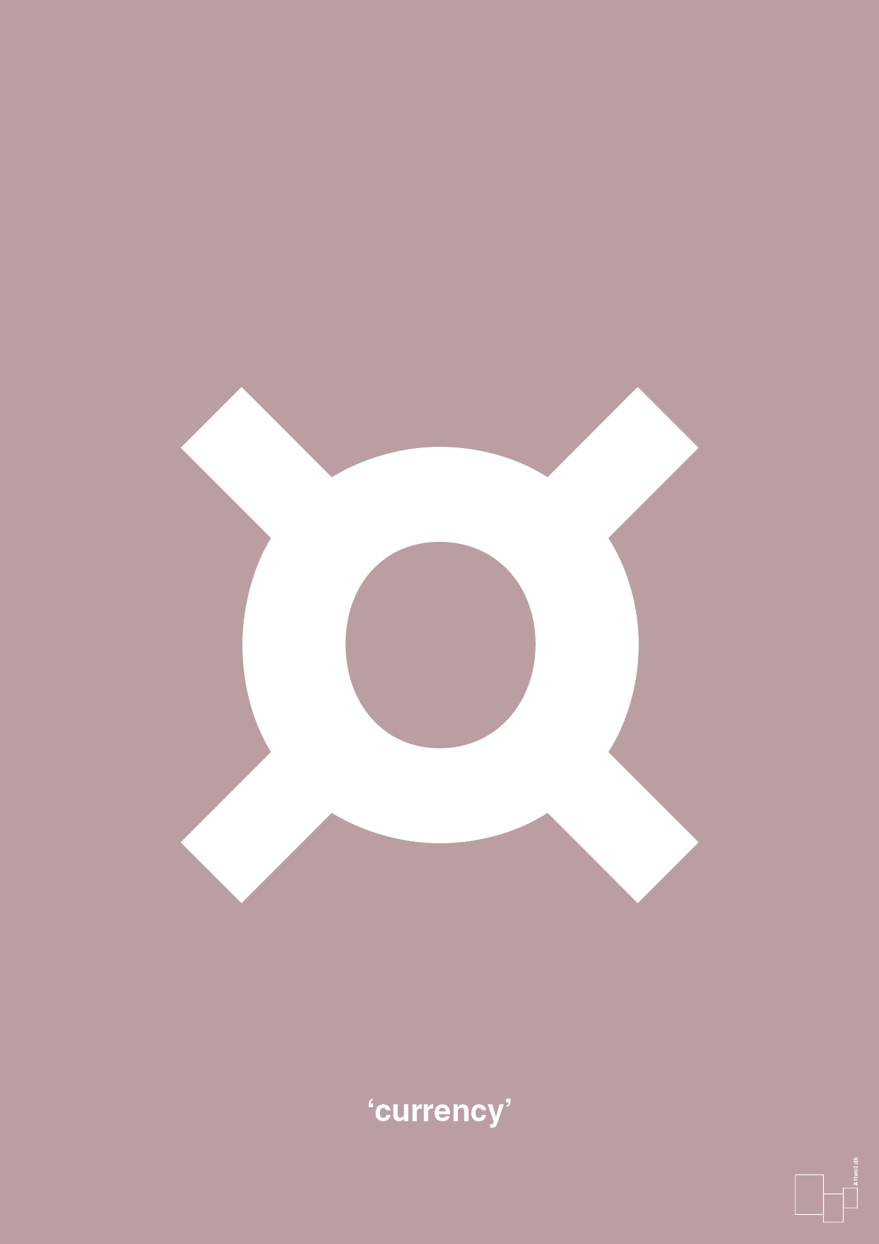 plakat: currency - light rose-Tegn-A1two3