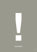 plakat: exclamation - battleship gray-Tegn-A1two3