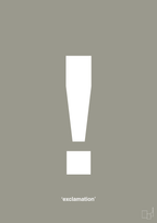 plakat: exclamation - battleship gray-Tegn-A1two3