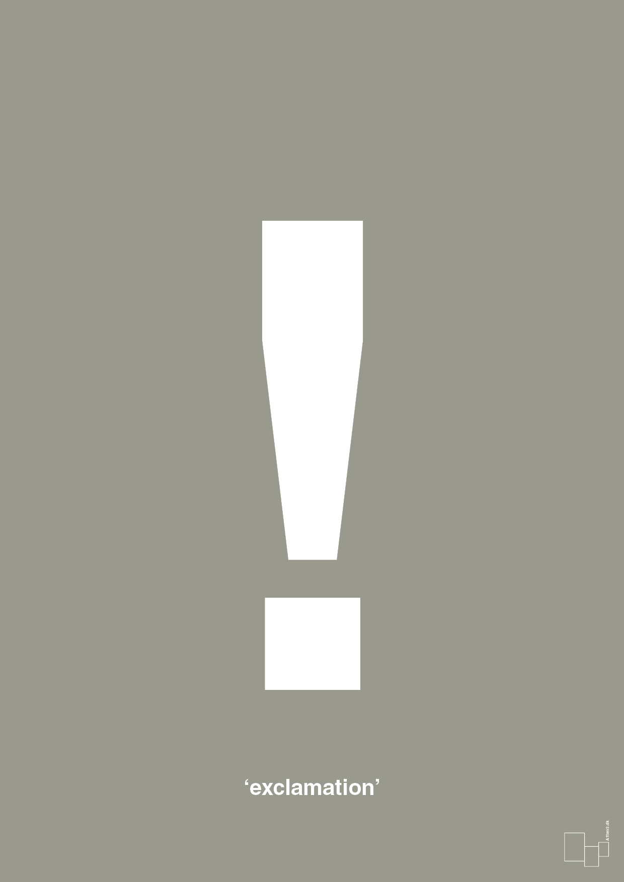 plakat: exclamation - battleship gray-Tegn-A1two3