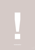 plakat: exclamation - broken beige-Tegn-A1two3