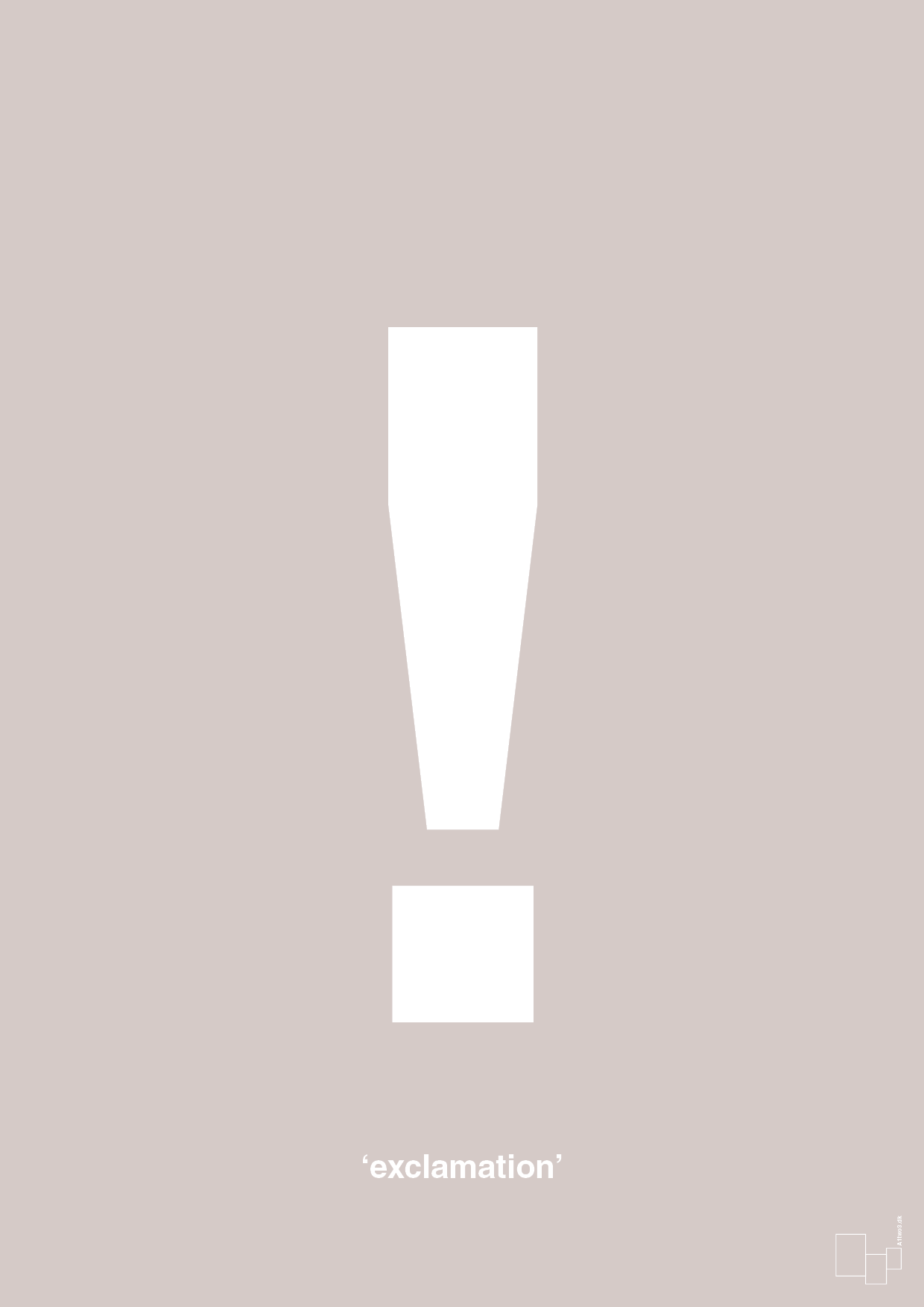 plakat: exclamation - broken beige-Tegn-A1two3